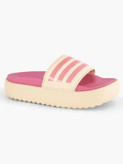 Hot Beige Adilette Platform Dames Slippers