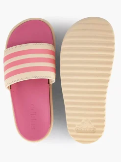 Hot Beige Adilette Platform Dames Slippers