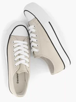 Sale Beige Canvas Sneaker Dames Sneakers