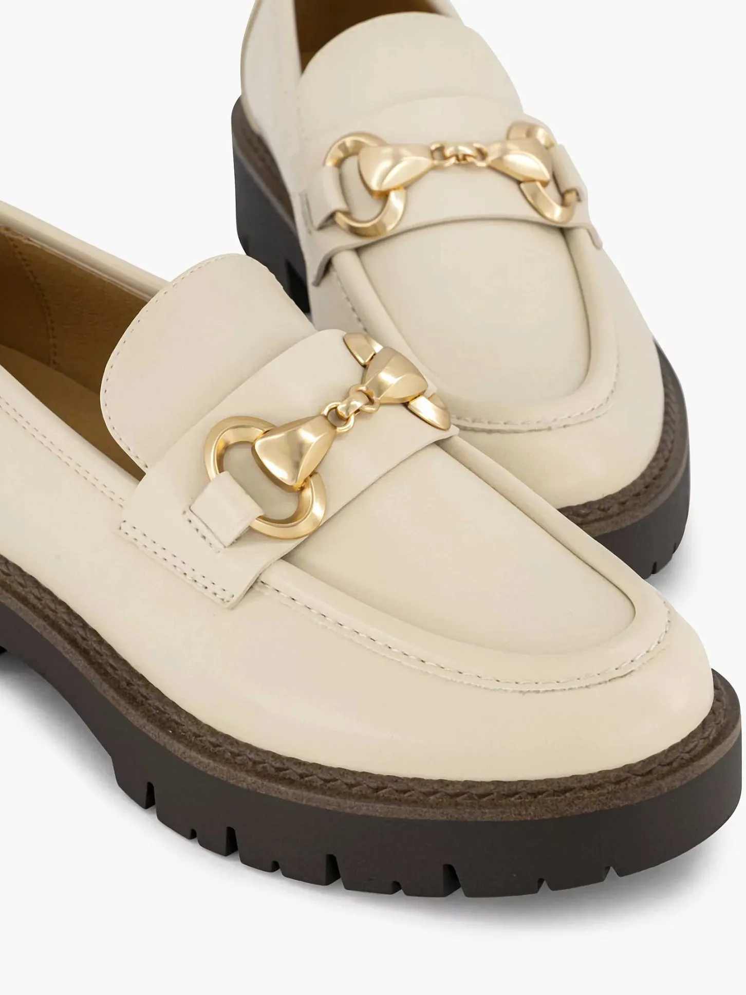 Online Beige Chunky Loafer Sierketting Dames Instappers