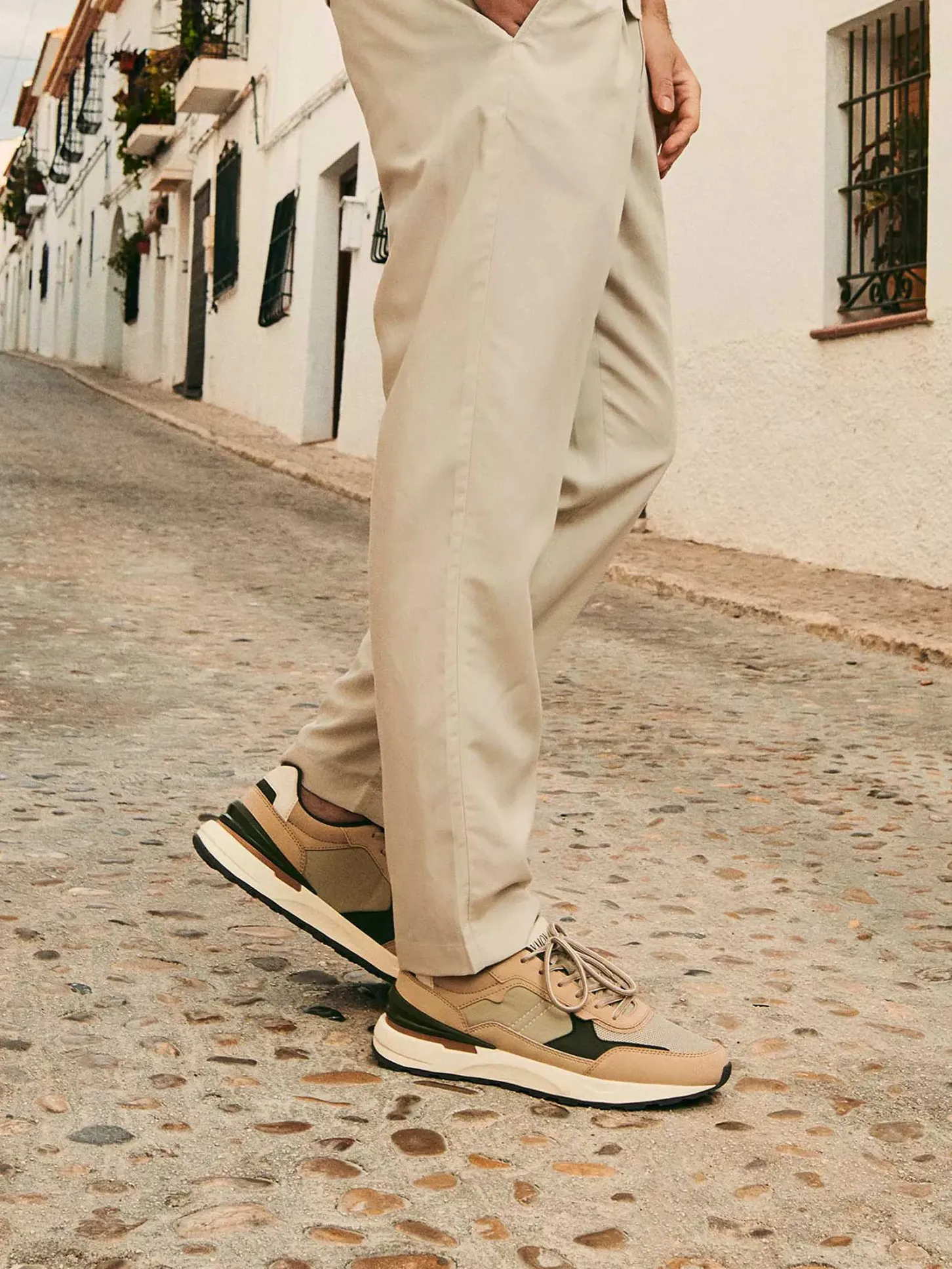 New Beige Chunky Sneaker Heren Sneakers