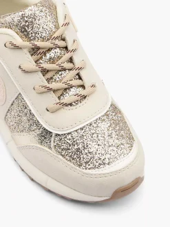 Beige Chunky Sneaker Glitters Kinderen Jongensschoenen