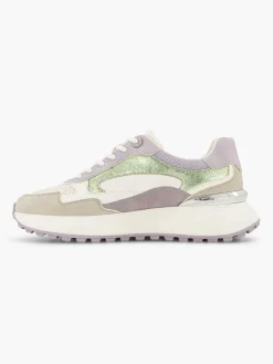 Discount Beige Chunky Sneaker Glitter Dames Sneakers