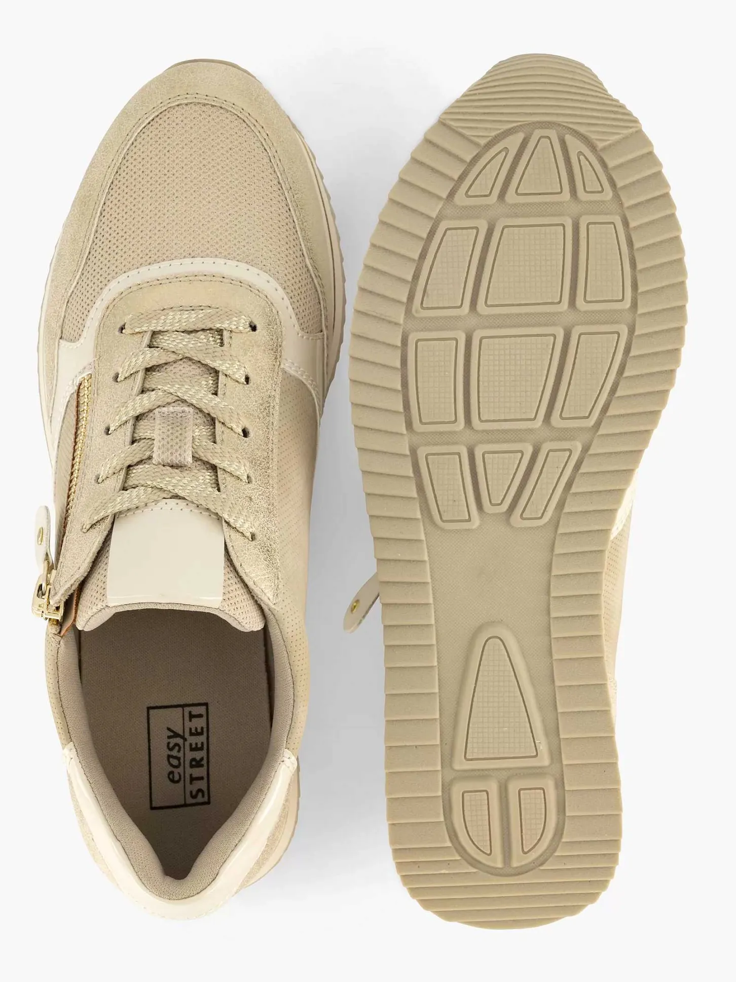 Outlet Beige Comfort Sneaker Dames Comfort Schoenen