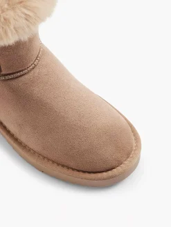 Beige Enkelboot Gevoerd Dames Enkellaarzen & Boots