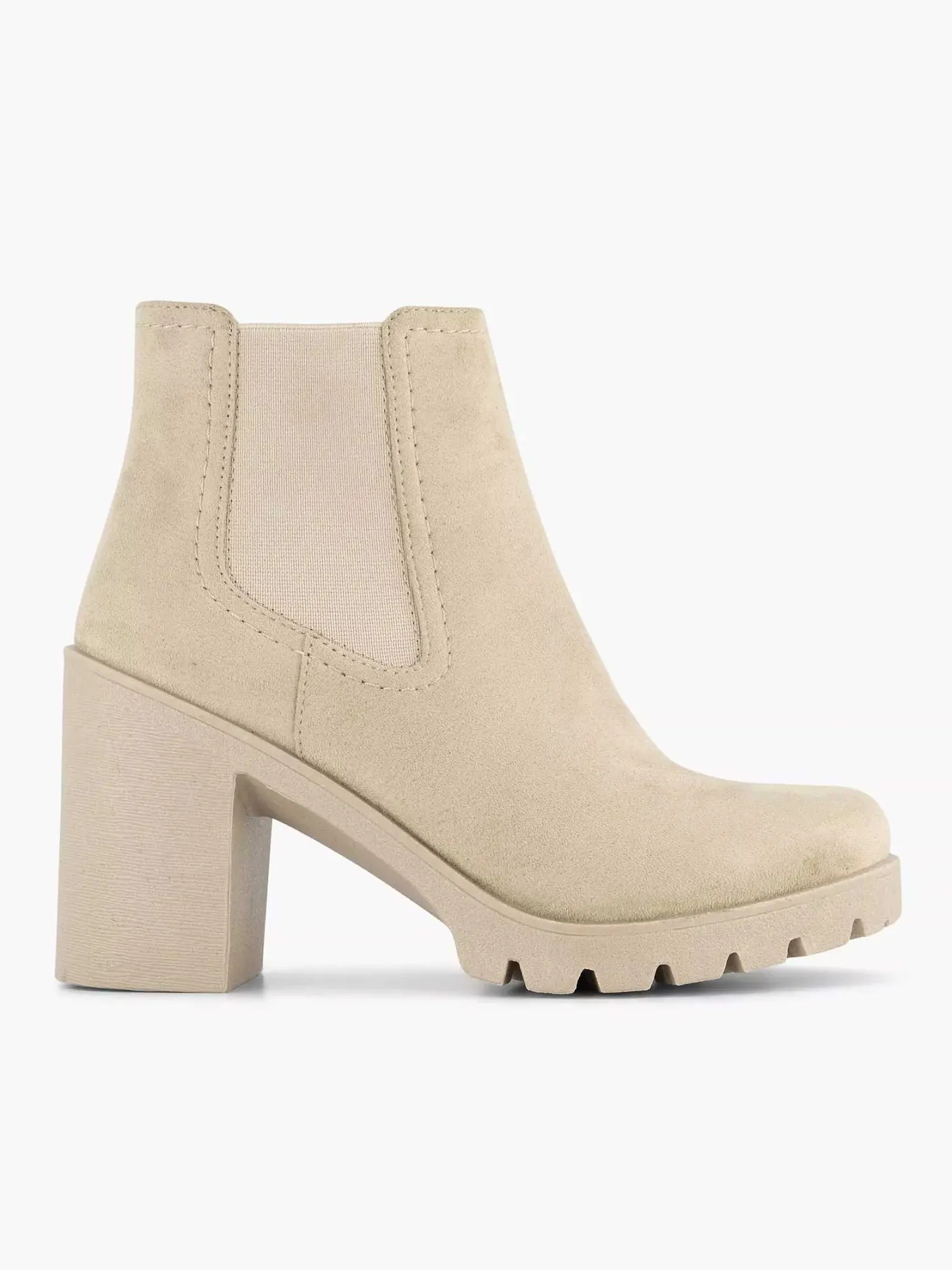Sale Beige Enkellaars Hak Dames Enkellaarzen & Boots