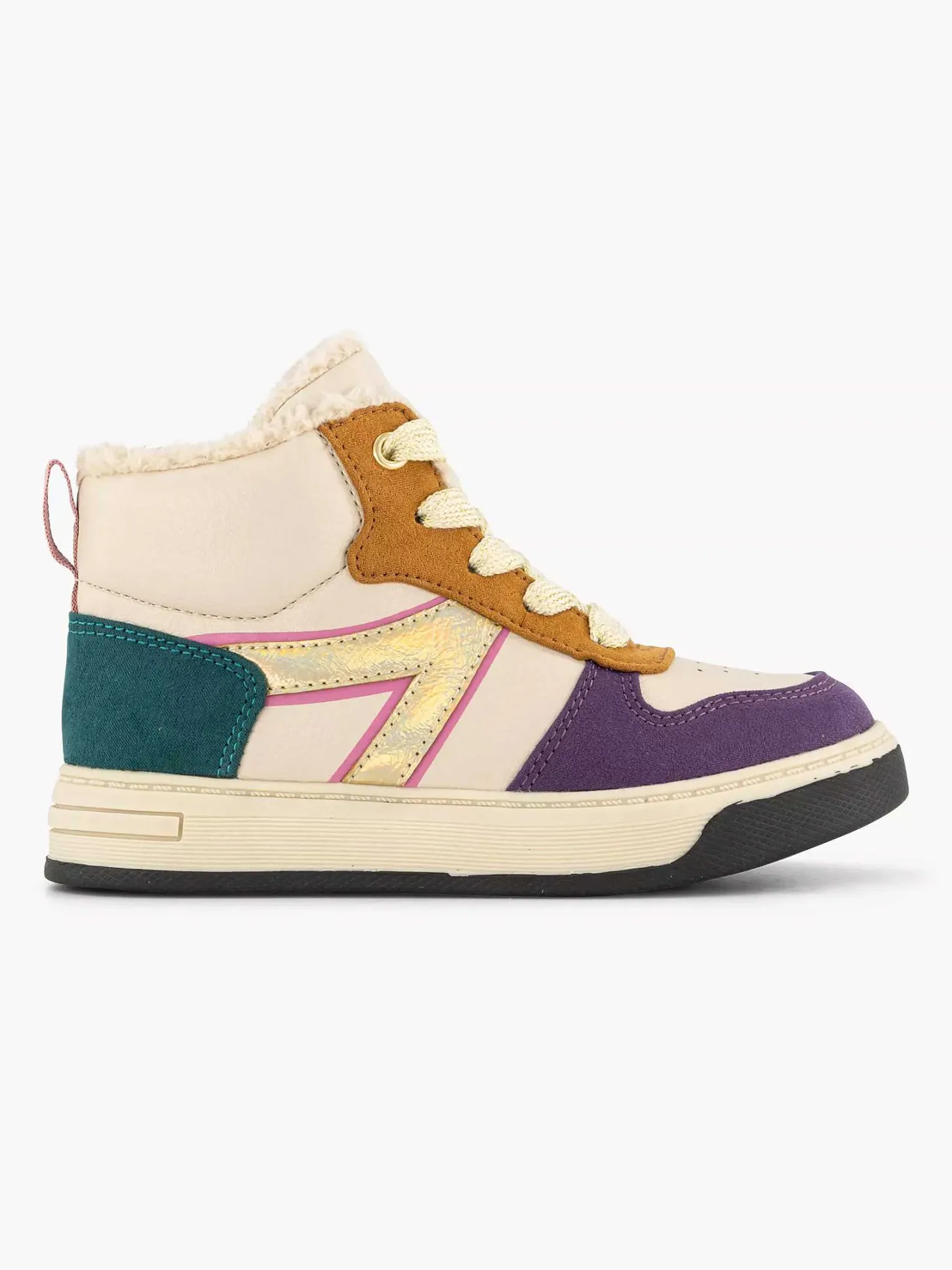 Outlet Beige Hoge Sneaker Kinderen Jongensschoenen