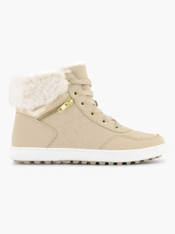 Clearance Beige Hoge Sneaker Dames Sneakers