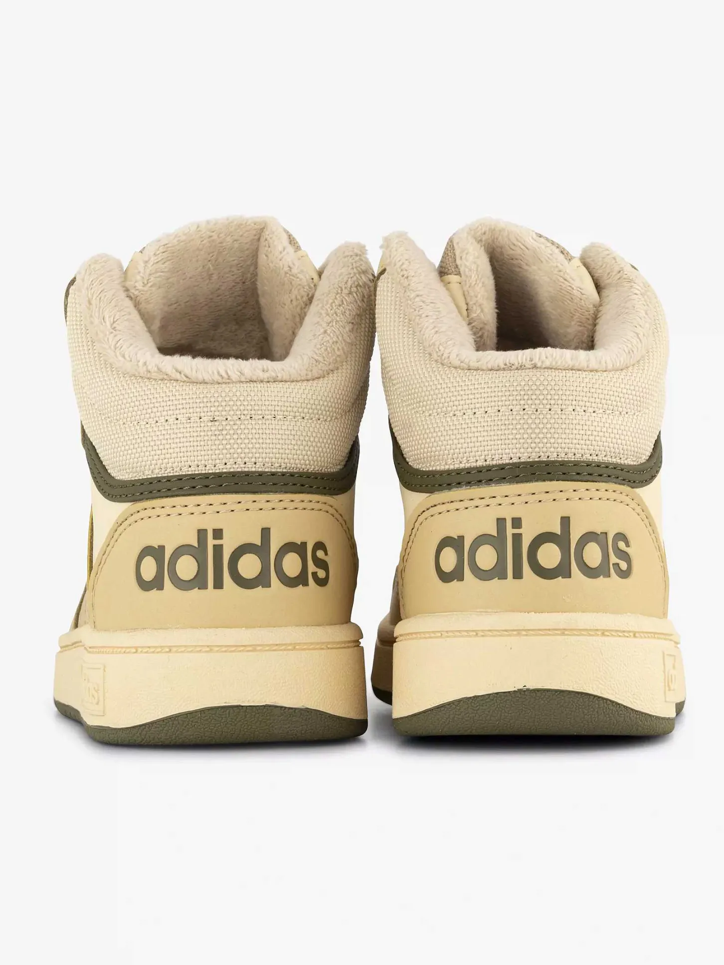 Hot Beige Hoops Mid 3.0 K Kinderen Jongensschoenen