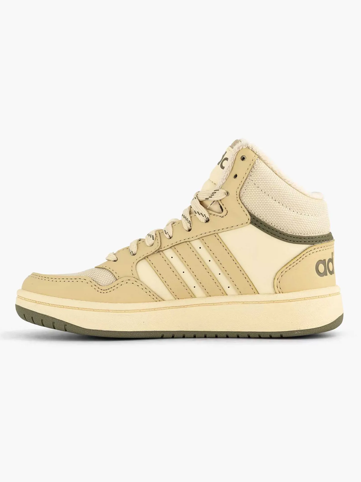 Hot Beige Hoops Mid 3.0 K Kinderen Jongensschoenen