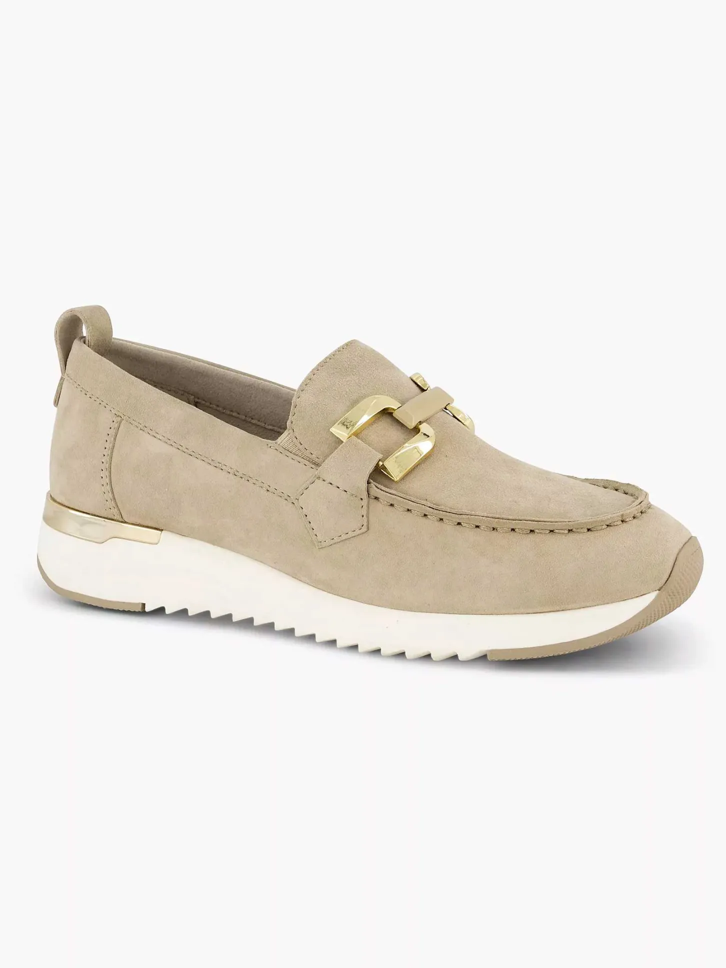 Hot Beige Leren Comfort Instapper Dames Comfort Schoenen