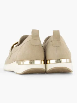 Hot Beige Leren Comfort Instapper Dames Comfort Schoenen