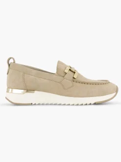Hot Beige Leren Comfort Instapper Dames Comfort Schoenen