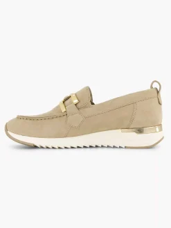 Hot Beige Leren Comfort Instapper Dames Comfort Schoenen