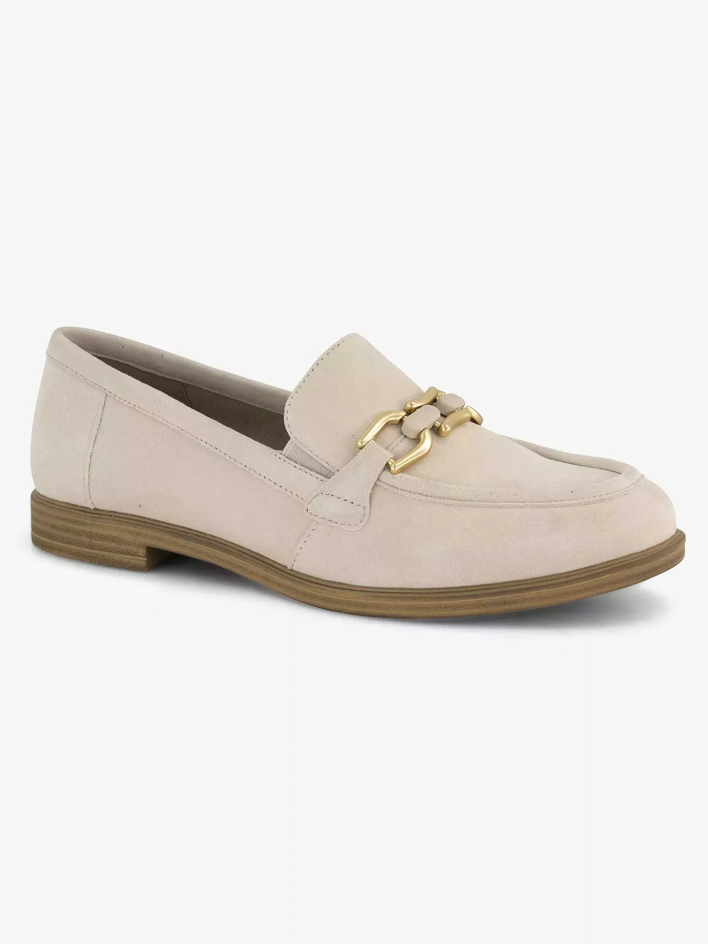 Sale Beige Leren Instapper Dames Comfort Schoenen