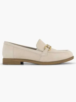 Sale Beige Leren Instapper Dames Comfort Schoenen