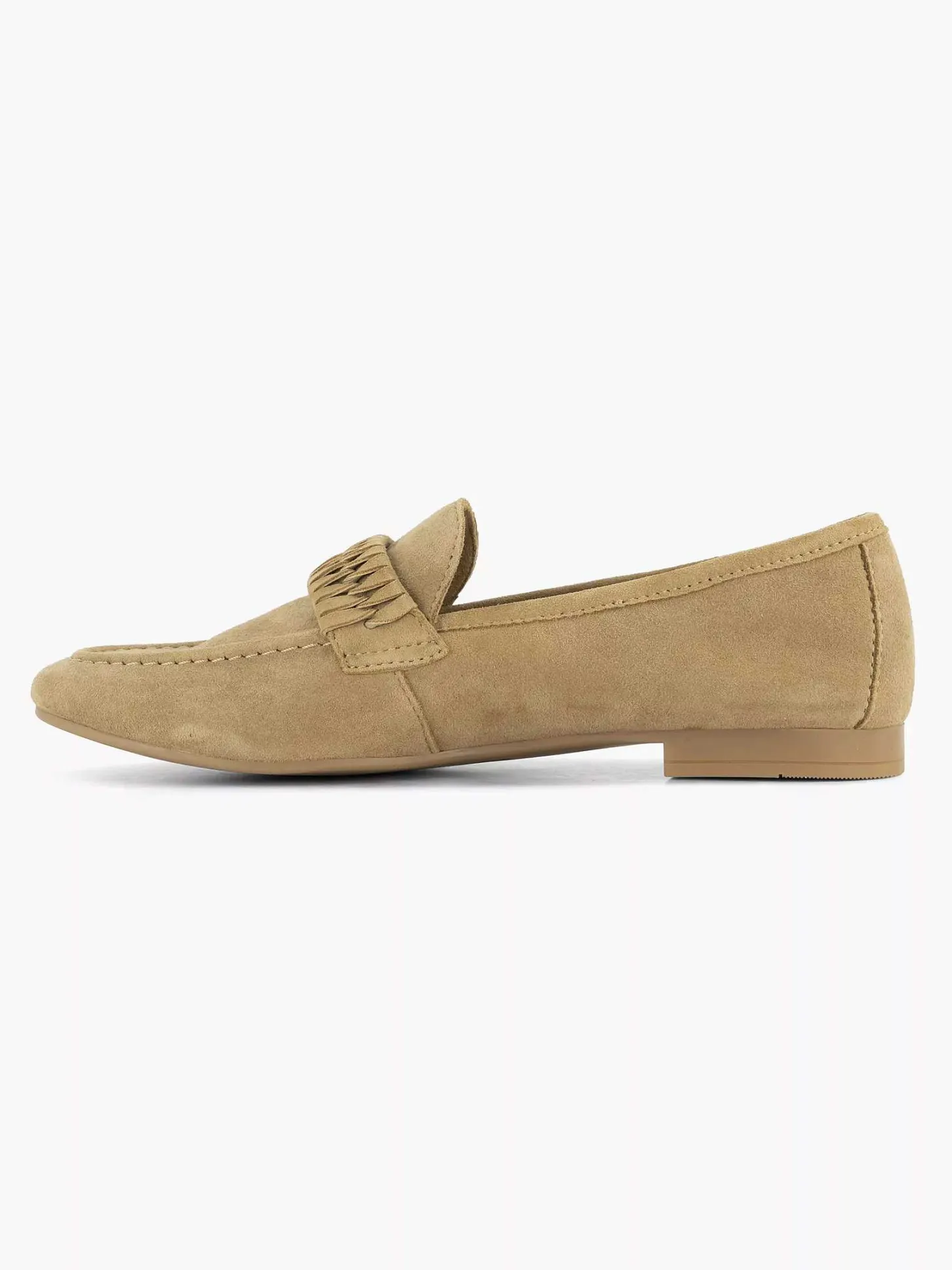 Clearance Beige Leren Loafer Dames Instappers