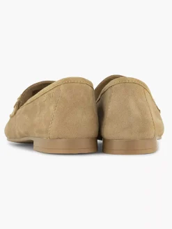 Clearance Beige Leren Loafer Dames Instappers