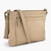 Hot Beige Leren Schoudertas Dames Online Exclusive Accessoires