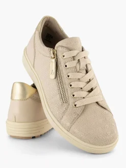 Online Beige Leren Sneaker Dames Sneakers