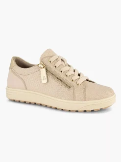 Online Beige Leren Sneaker Dames Sneakers