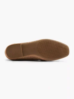 Beige Loafer Sierketting Dames Instappers