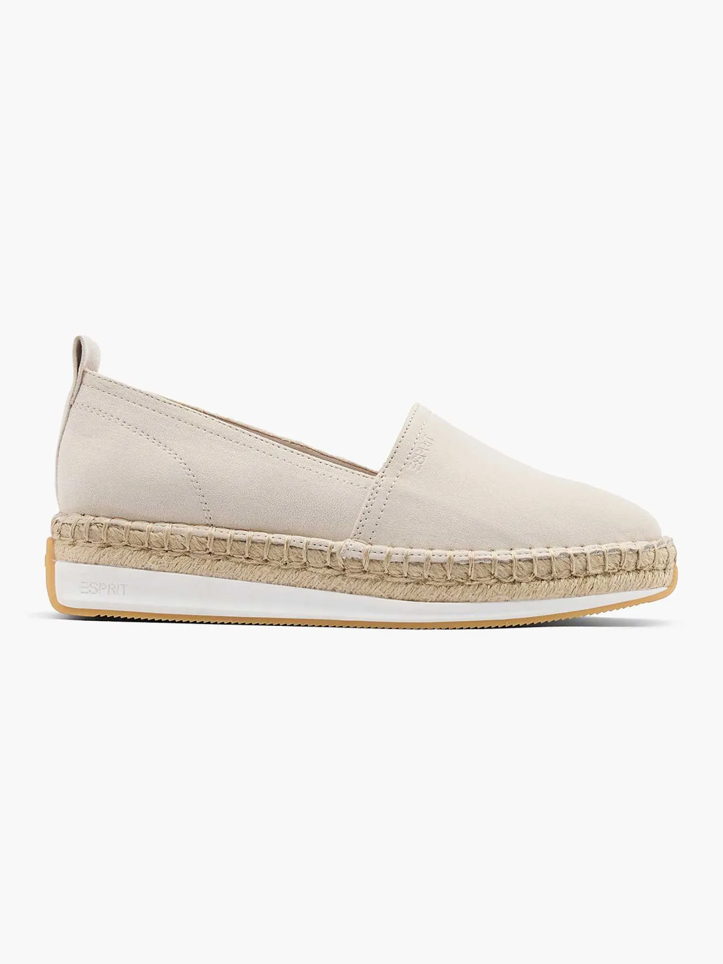 Discount Beige Platform Espadrille Dames Instappers