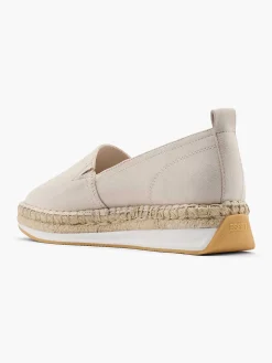 Discount Beige Platform Espadrille Dames Instappers