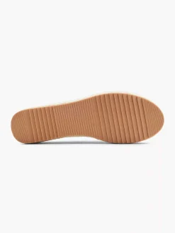 Outlet Beige Platform Espadrille Dames Instappers