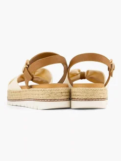 Beige Platform Sandaal Dames Sandalen