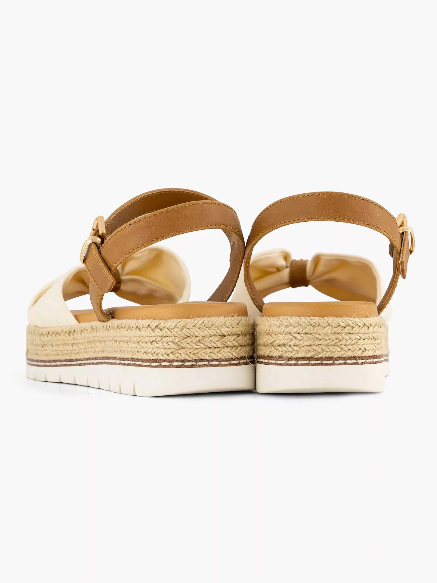 Beige Platform Sandaal Dames Sandalen