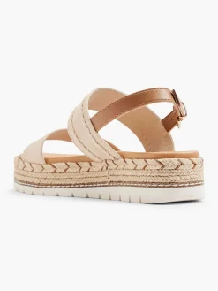 Sale Beige Platform Sandaal Dames Sandalen