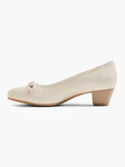 New Beige Pump Sierketting Dames Comfort Schoenen