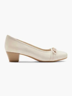 New Beige Pump Sierketting Dames Comfort Schoenen