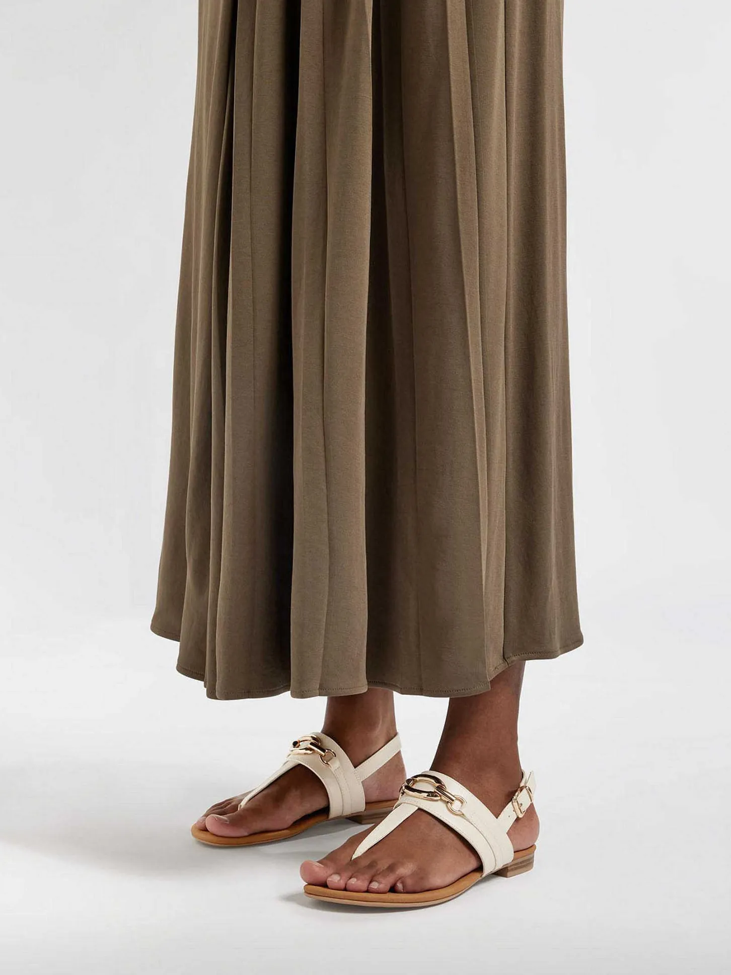 New Beige Sandaal Sierketting Dames Sandalen