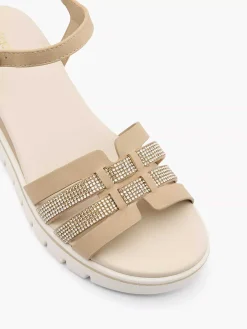 New Beige Sandalette Dames Sandalen