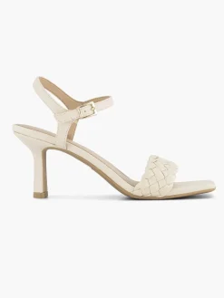 Clearance Beige Sandalette Gevochten Dames Sandalen