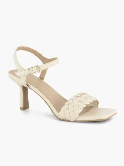Clearance Beige Sandalette Gevochten Dames Sandalen