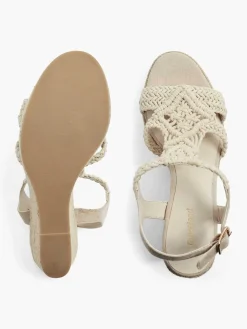 Outlet Beige Sandalette Sleehak Dames Sandalen