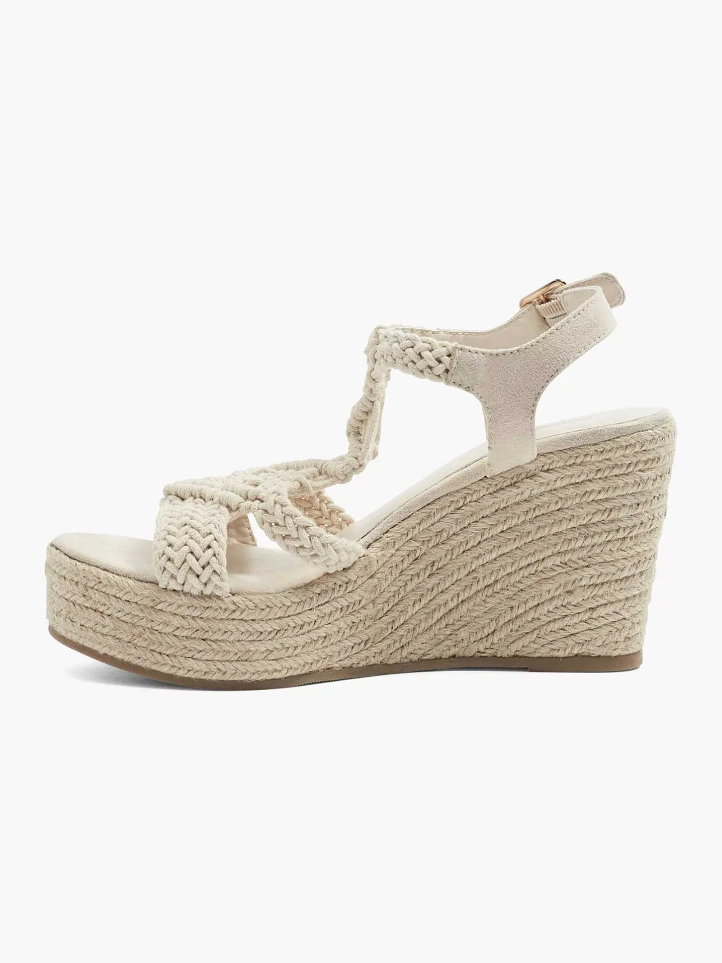 Outlet Beige Sandalette Sleehak Dames Sandalen