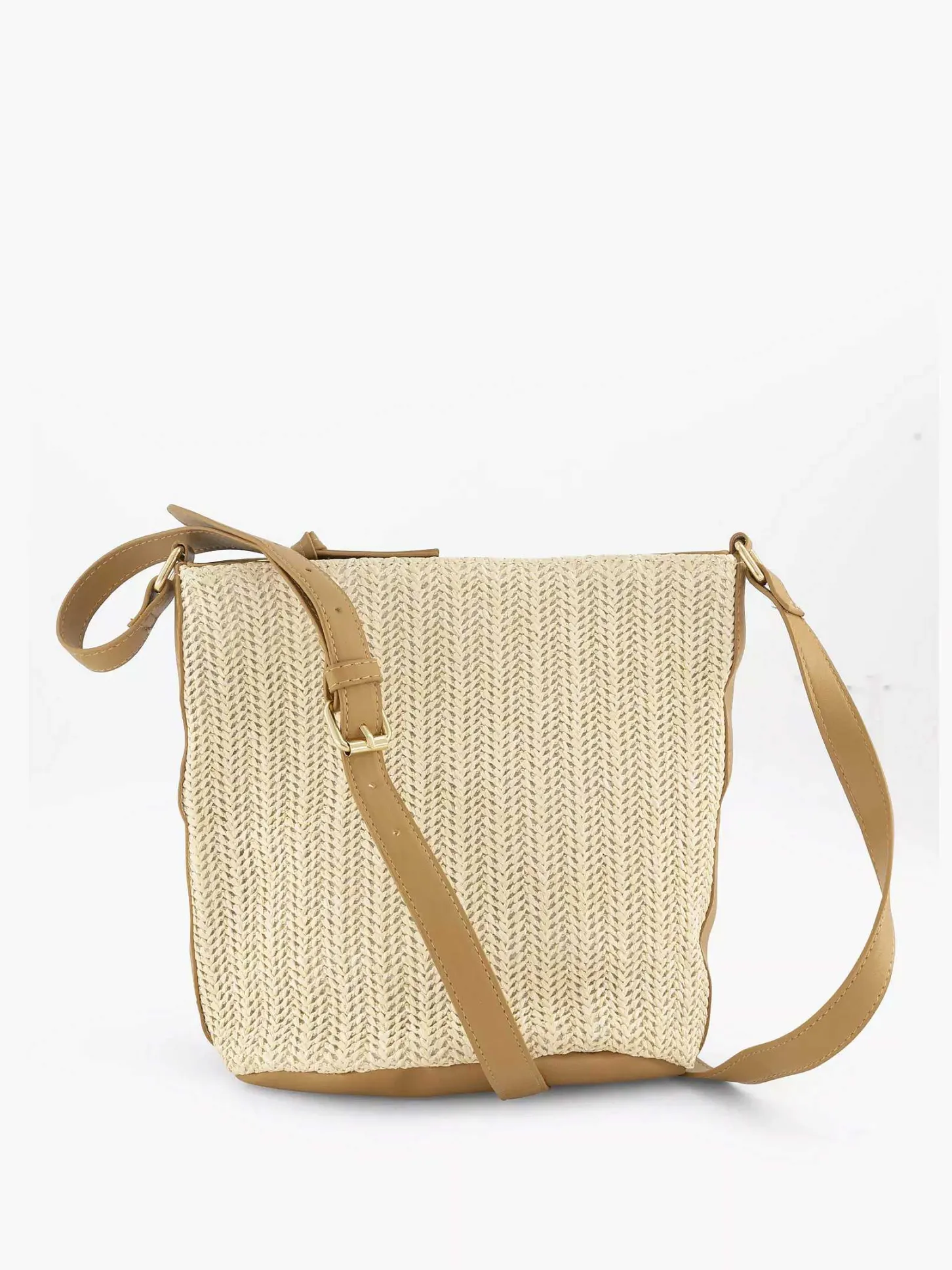 Sale Beige Schoudertas Gevlochten Dames Online Exclusive Accessoires