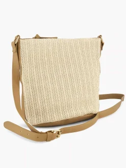 Sale Beige Schoudertas Gevlochten Dames Online Exclusive Accessoires
