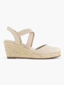 Sale Beige Slingback Sleehak Dames Sandalen