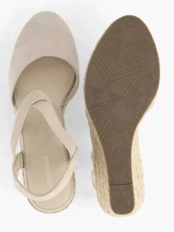 Sale Beige Slingback Sleehak Dames Sandalen