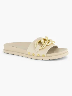 Beige Slipper Sierketting Dames Slippers