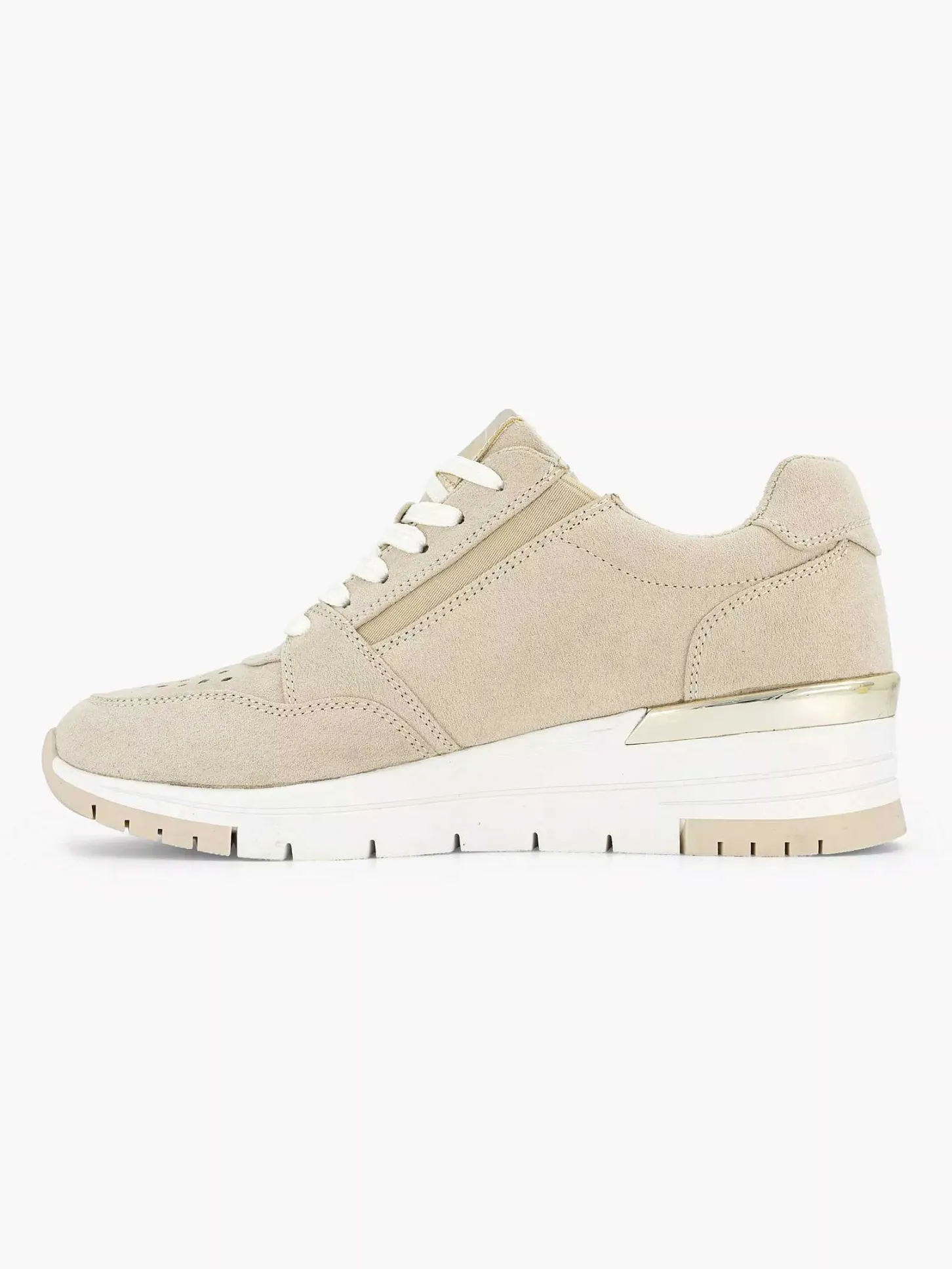 Discount Beige Sneaker Sleehak Dames Comfort Schoenen