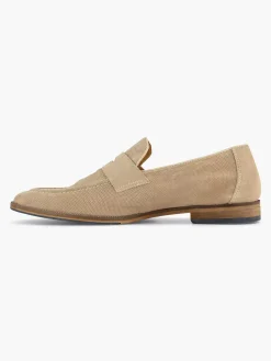 Sale Beige Suede Instapper Heren Geklede Schoenen