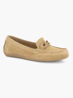 Online Beige Suede Instapper Sierketting Dames Instappers