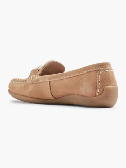 Online Beige Suede Instapper Sierketting Dames Instappers