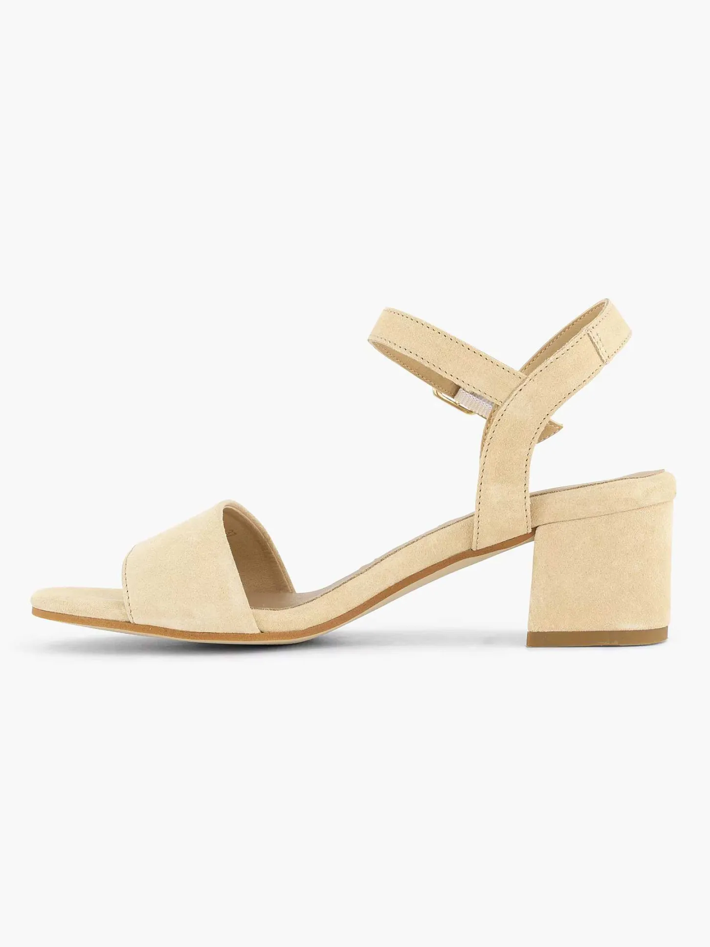 Outlet Beige Suede Sandalette Dames Pumps